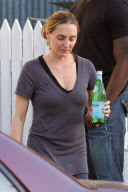 *EXCLUSIVE*  Ruthanna Hopper visits her Father's home just hours after his death