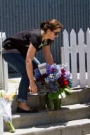 Family and Friends pay their respects at Dennis Hopper's home