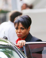 Janet Jackson Gives a Pensive Look On Set
