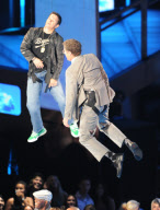 Mark Wahlberg and Will Ferrell Dangle at the 2010 MTV Movie Awards