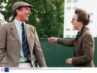 PRINCESS ANNE AND MARK PHILLIPS AT GATCOMBE PARK HORSE TRIALS, GLOUCESTERSHIRE, BRITAIN - 1996
