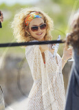 Kate Hudson Plays Badminton With Colin Egglesworth On The Set Of "Something Borrowed"