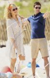 Kate Hudson Plays Badminton With Colin Egglesworth On The Set Of "Something Borrowed"