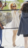 Kate Hudson Plays Badminton With Colin Egglesworth On The Set Of "Something Borrowed"