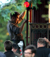 EXCLUSIVE Robert Pattinson was spotted climbing around on Water For Elephants
