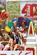 Kelly and Sharon Osbourne get the royal treatment at Los Angeles Pride Parade