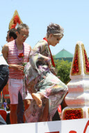 Kelly and Sharon Osbourne get the royal treatment at Los Angeles Pride Parade