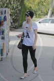 Heiress PARIS HILTON with Chanel beanie hat shopping at Blick Art Materials in West Hollywood