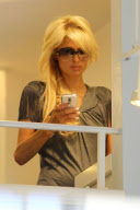 Paris Hilton visits the Hair Salon
