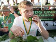 The World Stinging Nettle Eating Championships 2010 at the Bottle Inn, Marshwood, Dorset, Britain - 19 Jun 2010