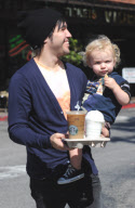 Pete Wentz and Bronx get ready for Father's Day