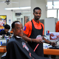Dr. Conrad Murray Visits the Barber Shop
