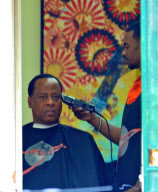 Dr. Conrad Murray Visits the Barber Shop