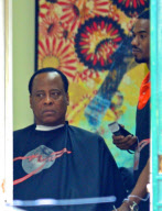 Dr. Conrad Murray Visits the Barber Shop
