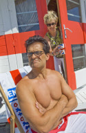 Fabio Capello lookalike on holiday in Bournemouth, Britain - Jun 2010
