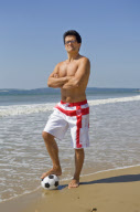 Fabio Capello lookalike on holiday in Bournemouth, Britain - Jun 2010