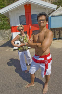Fabio Capello lookalike on holiday in Bournemouth, Britain - Jun 2010