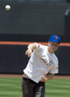 Prince Harry makes the first pitch at The Mets game at Citi Field, New York, America - 26 Jun 2010