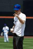Prince Harry makes the first pitch at The Mets game at Citi Field, New York, America - 26 Jun 2010