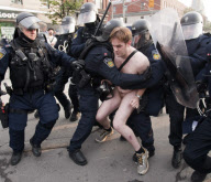 Protests outside the G8 and G20 Summits, Toronto, Canada - 26 Jun 2010