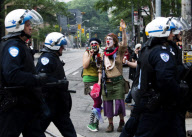 Protests outside the G8 and G20 Summits, Toronto, Canada - 26 Jun 2010