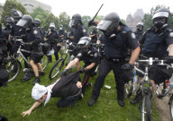 Protests outside the G8 and G20 Summits, Toronto, Canada - 26 Jun 2010