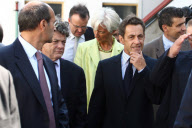 Nicolas Sarkozy on visit about 'carbon fee' officially cald energy-climate contributionin Artemare