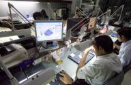 Mumbai Diamond Cutters and Polishers, Vardhman Industries, Borivali, Mumbai, India - 09 Jun 2010