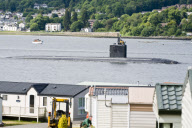 A submarine leaving HM Naval Base Clyde, Faslane, Scotland, Britain - 21 Jun 2010
