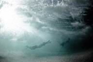 Photographer captures images of waves breaking underwater, Australia - Jun 2010