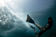Photographer captures images of waves breaking underwater, Australia - Jun 2010