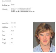 Haley Joel Osment police mugshot