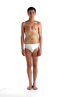 Artist has tan-designs on his body, London, Britain - Jul 2010