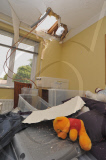 Block of ice possibly from a plane falls through a couple's roof, Chichester, West Sussex, Britain - 22 Jul 2010