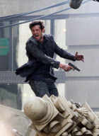 Patrick Dempsey and Shia LaBeouf Shoot Out With Their Stunt Doubles
