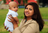 Six-week-old baby survives without a scratch after being flung from car moving at 70mph, Croydon, Surrey, Britain - 09 Jun 2010