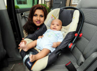 Six-week-old baby survives without a scratch after being flung from car moving at 70mph, Croydon, Surrey, Britain - 09 Jun 2010