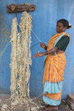 Silk production - from worm to catwalk, southern India - 2010