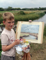 7-year-old 'Mini Monet' Keiron Williamson takes art world by storm, Norfolk, Britain - 01 Aug 2010