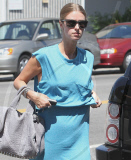 Nicky Hilton in a hip-hugging pale-blue number