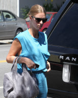 Nicky Hilton in a hip-hugging pale-blue number