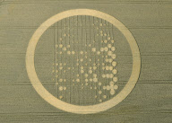 Two crop circles featuring the face of Jesus appear in fields either side of a motorway, near Hungerford, Berkshire, Britain - 04 Aug 2010