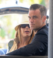 Robbie Williams and Ayda Field Take Off
