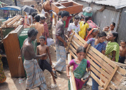 Slum Dwellers Clash with the Police During an Attempt to Demolish a Slum in Dhaka, Bangladesh - 05 Aug 2010