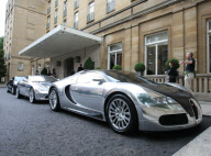 Chrome supercars outside The Berkeley hotel, London, Britain - 05 Aug 2010