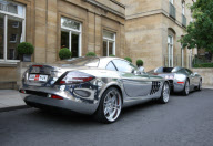 Chrome supercars outside The Berkeley hotel, London, Britain - 05 Aug 2010