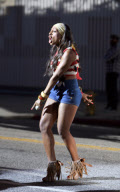 Alexandra Burke filming music video for latest single 'Start Without You', Los Angeles, America - 23 Jun 2010