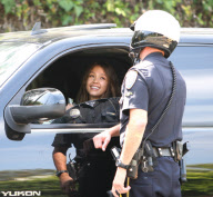Jessica Alba gets pulled over for speeding, Los Angeles, America - 11 Aug 2010
