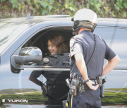 Jessica Alba gets pulled over for speeding, Los Angeles, America - 11 Aug 2010