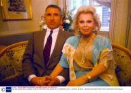 ZSA ZSA GABOR AND HUSBAND, PRINCE FREDERICK VON ANHALT AT THE MAYFAIR HOTEL, LONDON, BRITAIN - 1986